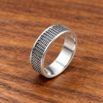 Eclipse Band – Pure Silver Thumb Ring for Bold Elegance
