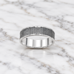 Eclipse Band – Pure Silver Thumb Ring for Bold Elegance