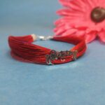 925 Sterling Silver Men's Dhaga Moli Shri Krishna Logo Bracelet