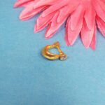 Bold Brilliance: Pure Silver Men's Golden Earring(single peice)