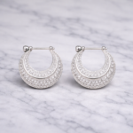 Classic Silver Stud Gents Earring(Big Size)