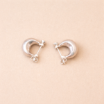 Classic 925 Silver Hoop Studs Earrings