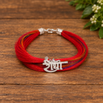 925 Sterling Silver Men's Dhaga Moli Radha Logo Bracelet