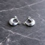 Classic 925 Silver Hoop Studs Earrings