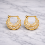 Classic Silver Stud Gents Earring
