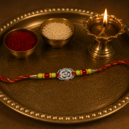 Elegant Om Silver Rakhi – A Pure Thread of Love