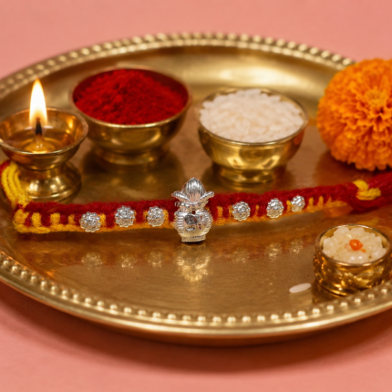 Elegant Kalash Silver Rakhi – A Bond That Shines Forever