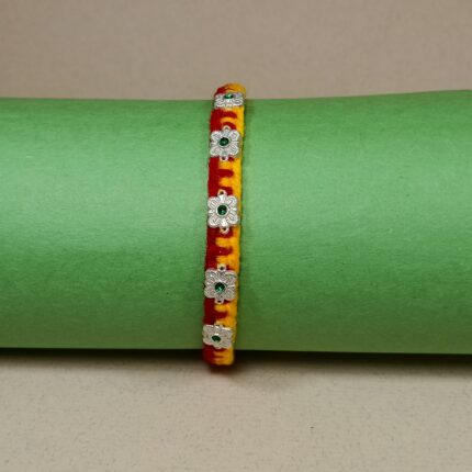 Five Flower Silver Rakhi – A Bond Forever