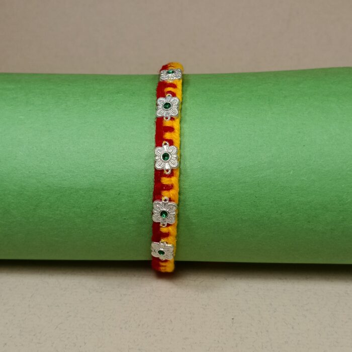 Five Flower Silver Rakhi – A Bond Forever