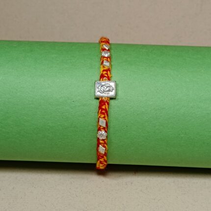 Ganesha with Six Peice Silver Rakhi – Symbol of Pure Love & Protection