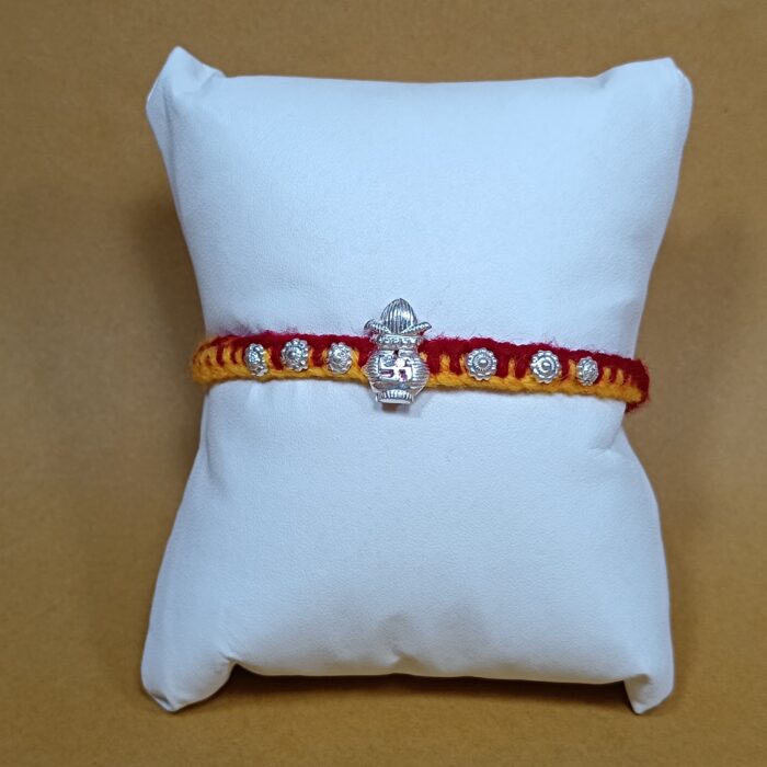 Elegant Kalash Silver Rakhi – A Bond That Shines Forever