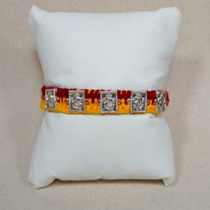 Traditional Pure Silver Ganesh Rakhi – Handcrafted with Love