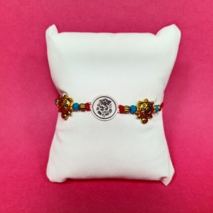 Ganesha with Turtle Silver Rakhi – A Timeless Bond of Love