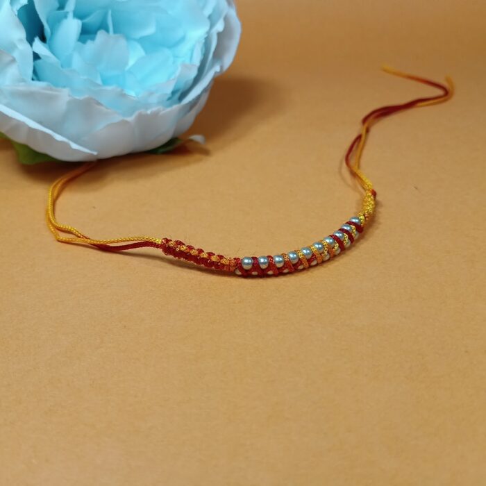 Silver Adjacent Silver Balls Rakhi – Timeless Bond in Pure Silver