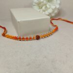 Rudraksh with silver Balls Rakhi – A Thread That Lasts Forever