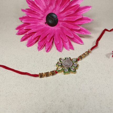 Sankhiya with Kundan Silver Rakhi – Tie the Bond of Purity & Love