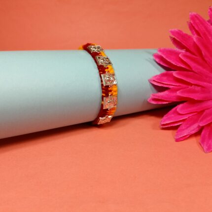Traditional Pure Silver Ganesh Rakhi