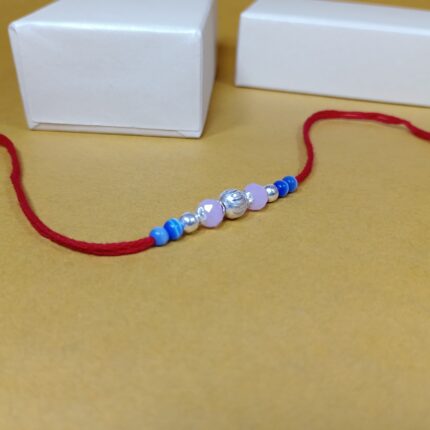 Pure Silver Balls Rakhi – Eternal Bond, Elegant Design