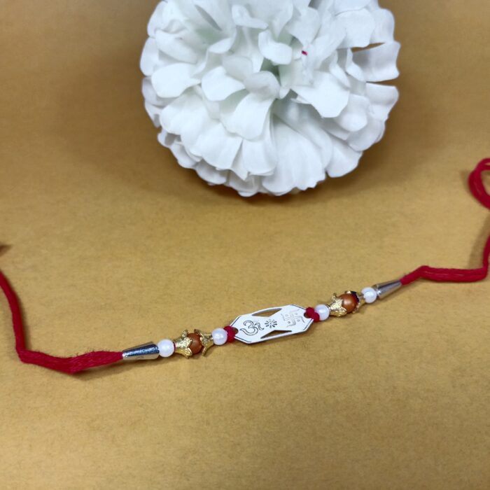 Pure Silver Om oue Sakhiya Rakhi – A Bond That Shines Forever