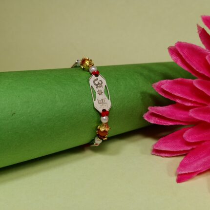 Pure Silver Om oue Sakhiya Rakhi – A Bond That Shines Forever