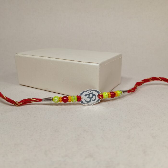 Elegant Om Silver Rakhi – A Pure Thread of Love