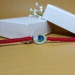 Pure Silver Krishna Rakhi with Mor Pankh – Divine Bond of Love
