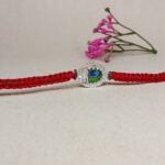 Pure Silver Krishna Rakhi with Mor Pankh – Divine Bond of Love