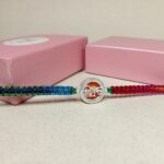 Pure Silver Shiv Rakhi with Colourful Dhaga