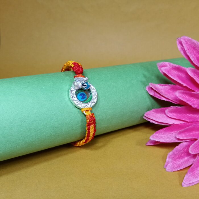 Divine Peacock Feather Rakhi