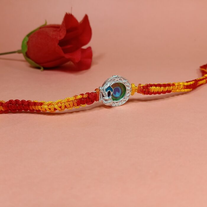 Divine Peacock Feather Rakhi
