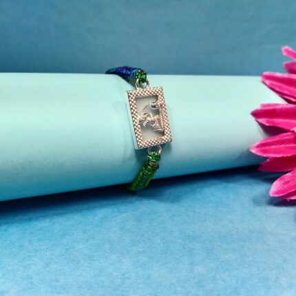 Auspicious Silver Rakhi with God Motif