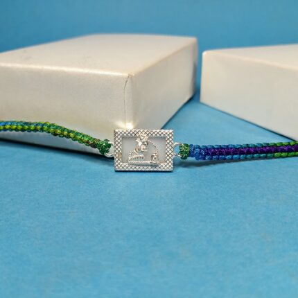 Auspicious Silver Rakhi with God Motif