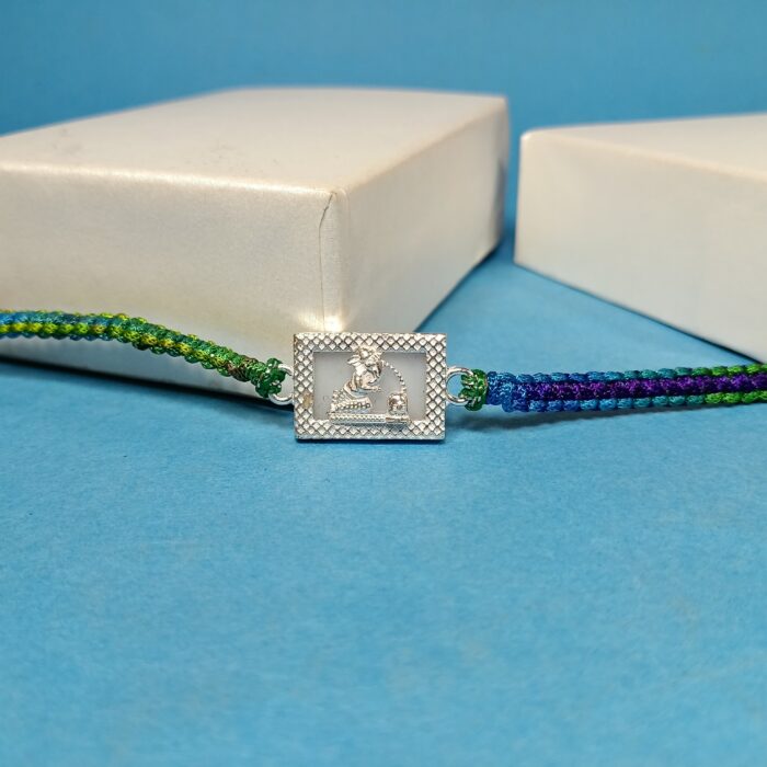 Auspicious Silver Rakhi with God Motif