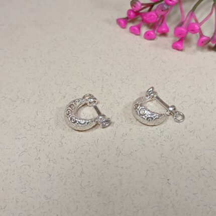Traditional Silver Murki Earrings for Men