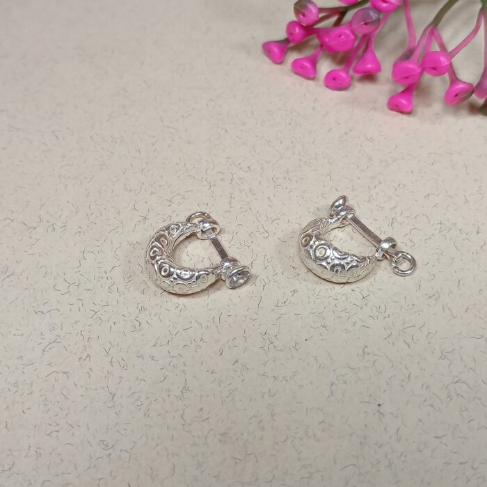 Traditional Silver Murki Earrings for Men