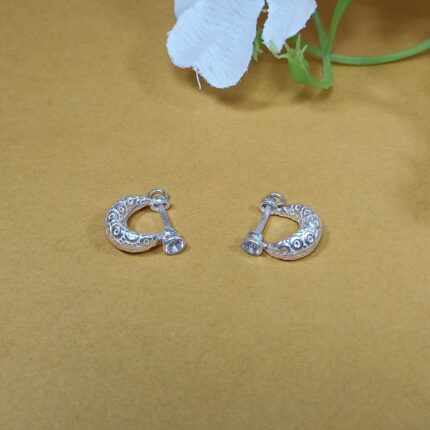 Traditional Silver Murki Earrings for Men