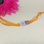 925 Silver Trishul-Damru Rakhi with Saffron Thread
