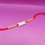 Divine Saakhiya Silver Rakhi with Red Thread