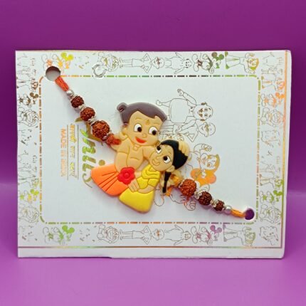 Pure Silver Chhota Bheem & Chutki Kids Rakhi