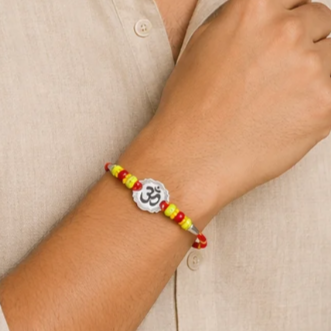Elegant Om Silver Rakhi – A Pure Thread of Love