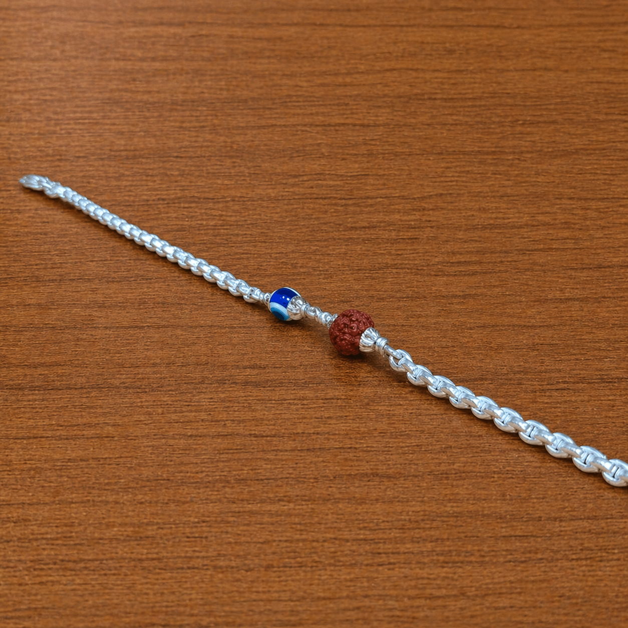 ChatGPT Image Apr 23, 2026, 05_53_57 PM Single Evil Eye And Rudraksha Pure Silver Bracelet