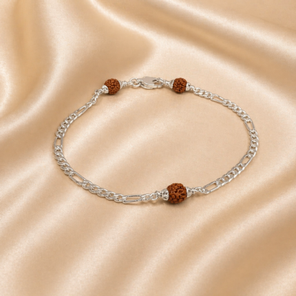 Triple Rudraksha Pure Silver Bracelet – Calm, Strength & Style