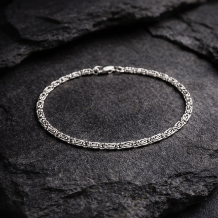 Elegant Pure Silver S-Shape Bracelet
