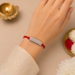 Radiant Pearl Rakhi: Graceful Bonds of Siblings