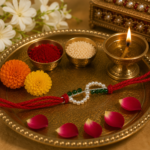 Timeless Green Pearl Rakhi: Celebrating Sibling Bond with Elegance