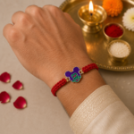 Purple Teddy Face Kids Rakhi