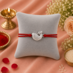 Silver 925 Peacock Rakhi: Graceful Symbol of Sibling Love