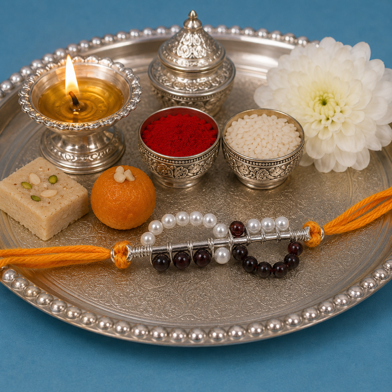 ChatGPT Image Jul 19, 2026, 04_57_20 PM Timeless Maroon Pearl Rakhi: Celebrating Sibling Bond with Elegance