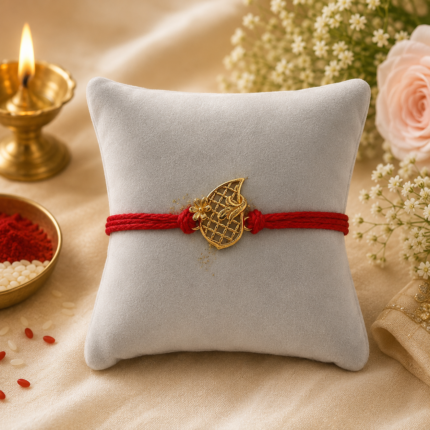 Divine Silver 925 Golden Rakhi - Embrace the Bond