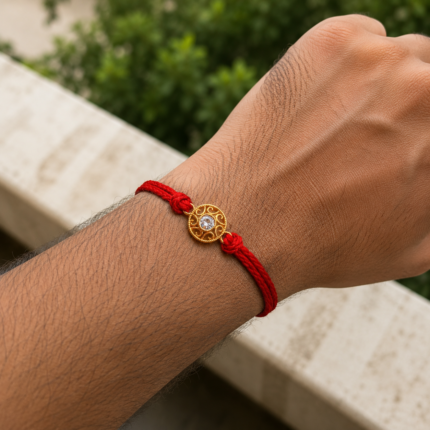 Silver 925 Golden Rakhi - Timeless Symbol of Sibling Love